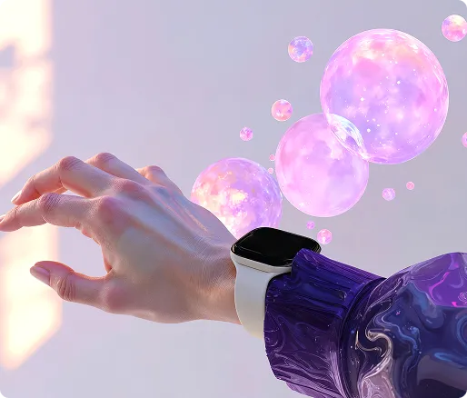 Colorful hands reaching out soft glow creative art event evening